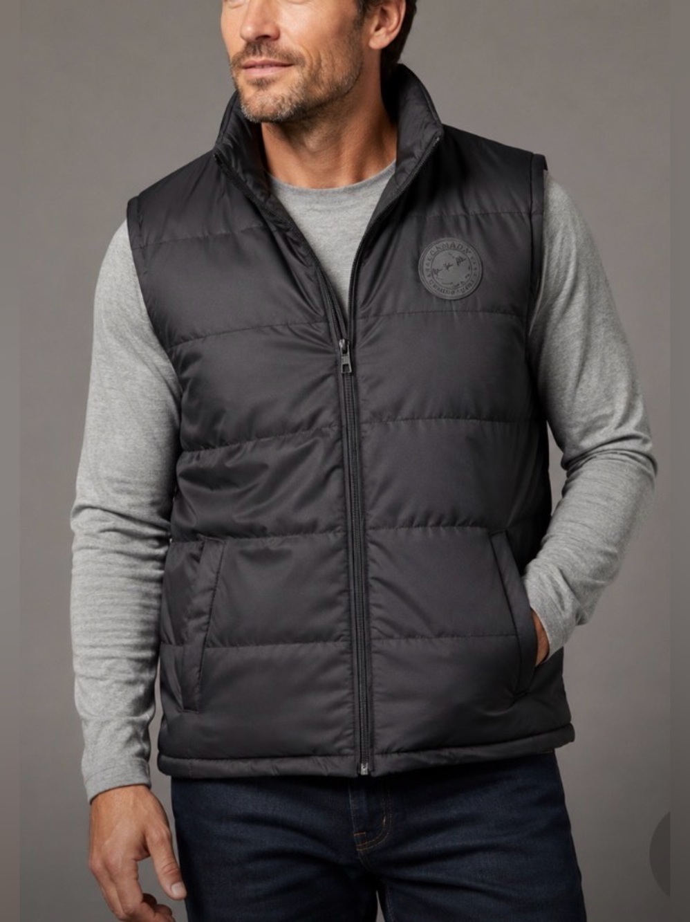 👀Host Pick👀 🇨🇦 Canada Weather Gear Men's Black Puffer Vest Size XL